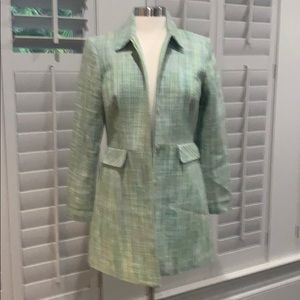 Green tweed topcoat